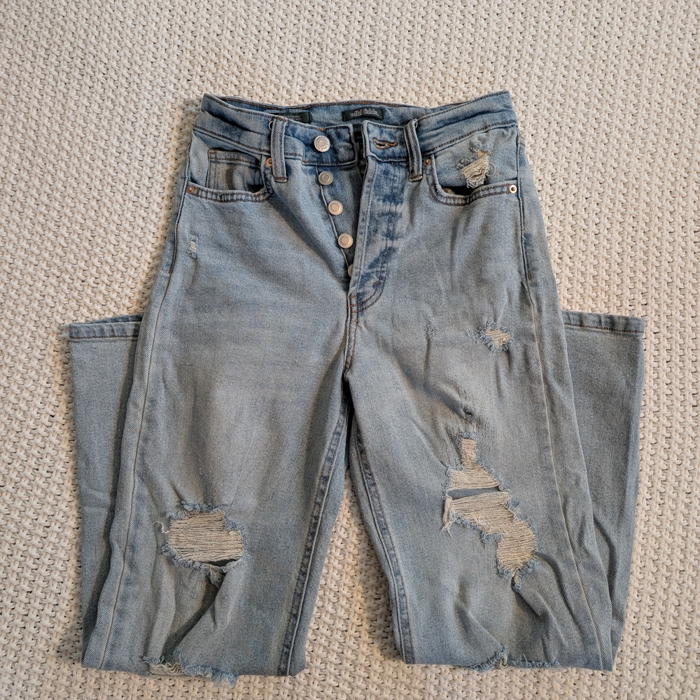 Wild Fable Light Blue Distressed Boyfriend Jeans